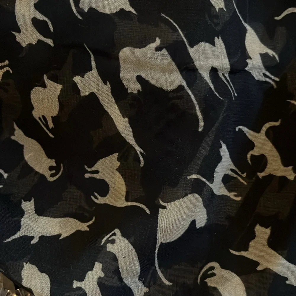 NWT Meowingtons Black Clowder Chiffon Cat Scarf